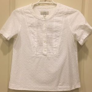 J Crew eyelet top